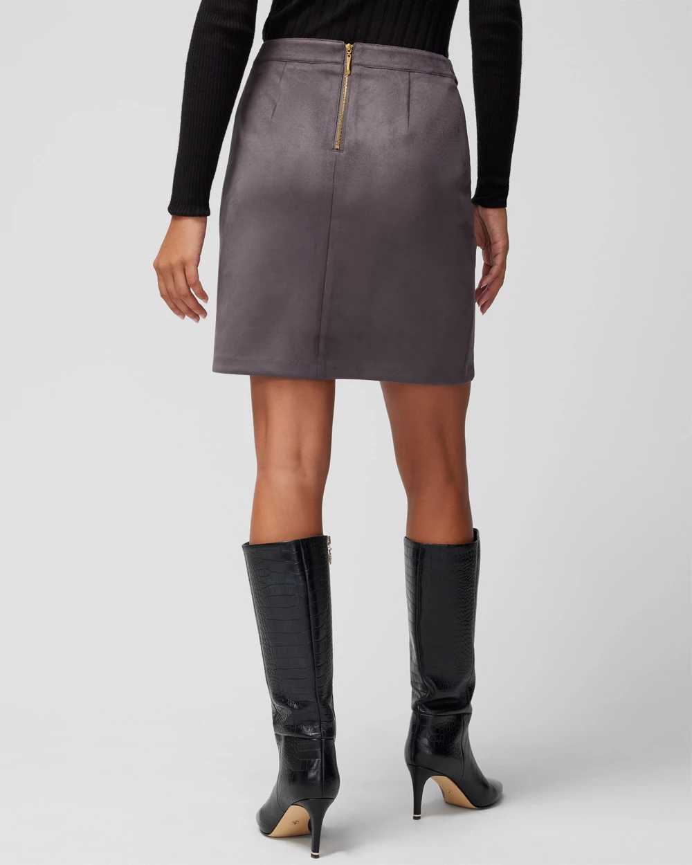 White house black market leather skirt top